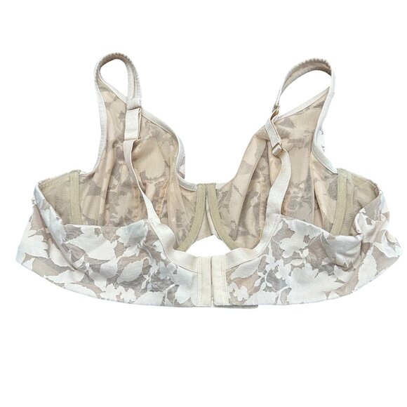 Thirdlove Bra 42B Tan Beige Nude Floral Underwire Floral Lace Not Lined - Picture 3 of 5